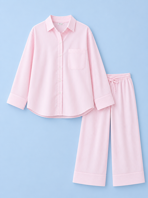 Long Sleeve 100 % pure cotton  pajama set "Leona"