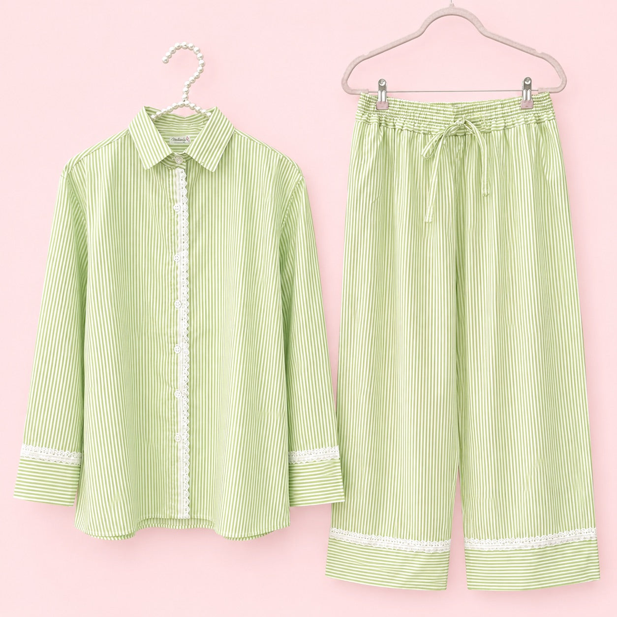 Long Sleeve 100 % pure cotton  pajama set "Leona"